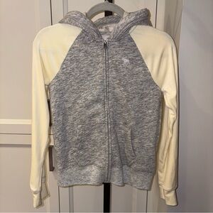 Abercrombie Kids Heather Gray & Butter Yellow Full Zip Hoodie Size 11 12 Medium